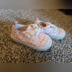 2 Pairs-Girls Size 6 Blowfish Heart Sneakers And Pink Bows